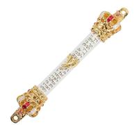 SUPVOX Mezuzá de Metal Artesanal Diseño Religioso Vintage, Adorno para Puerta del Lado Derecho, Decoración de Hogar y Obsequio Significado