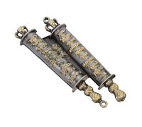 SUPVOX Mezuzá para Puerta de Metal Resistente 111x41 Mm Color Gris Oscuro Pergamino de Bendición Judía, Decoración Religiosa y Protección para Hogar y Oficina, Pieza Única para Familia