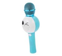 SUPVOX Micrófono de Juguete Recargable para Niños, Máquina de Karaoke Portátil Azul, Función Inalámbrica para Cantar y Jugar en Casa, Obsequio Educativo y Divertido