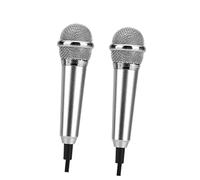 SUPVOX Micrófonos K Song para Teléfono Celular, 2 Piezas Metal Plateado, 360° Directividad y Plug And Play, Ideales para Aplicaciones de Karaoke Móvil Varios estilos