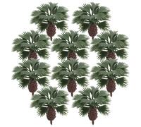 SUPVOX Mini Árboles de Palma Miniatura para Maquetas de Trenes 10 Piezas 4 Cm Plástico Resistente Decoración para Mesa de Arena y Bricolaje Paisajismo en Miniatura