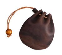 SUPVOX Mini Bolso de Cuero Estilo Vintage en Color Café para Monedas y Llaves, Cartera Pequeña Multifunción, Bolsa Ligera y Compacta para Uso Diario y Viajes