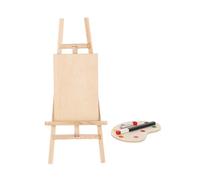SUPVOX Mini Caballete de Madera para Muñecas Soporte Artístico para Mini Lienzos y Tableros de Pintura Accesorio Decorativo Versátil para Casas de Muñecas Diseño Compacto y Resistente