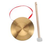 SUPVOX Mini Gong De Aleación Instrumento De Percusión Tradicional Chino Para Niño Niña Portátil Versátil Para Golpear y Frotar Con De Madera Para Celebraciones y Decoración