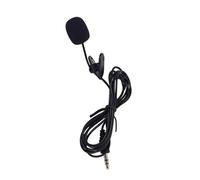 SUPVOX Mini Micrófono y Conector de 3,5mm Clip Portátil Negro para Grabación de Voz y Manos Libres, Ligero de 10g Adecuado para Pruebas Vocales y Reportajes