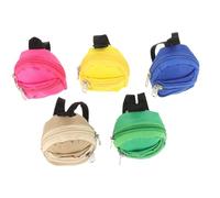 SUPVOX Mini Mochila Monedero Llavero de Nailon, Bolsa Pequeña Cierre de Cremallera, 5 Piezas en Colores Aleatorios, Colgante Práctico para Guardar Monedas y Accesorios de Color Aleatorio