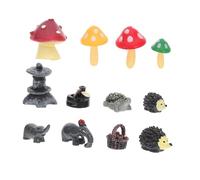 SUPVOX Miniaturas de Animales Adornos de Hongos para Suculentas Micro Paisaje Decoraciones Resistentes para Macetas y Jardines con Estilos