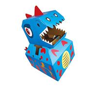 SUPVOX Modelo de Dinosaurio de Cartón DIY para Niños, Juguete Educativo Bordes Seguros y Ropa de Papel, Adecuado para Juego Imaginativo y Actividades entre Padres E Hijos
