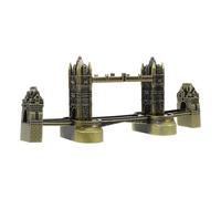 SUPVOX Modelo del Puente Torre de Londres de Metal en Bronce Verde, Escultura Decorativa Europea para Oficina y Hogar, Maqueta Coleccionable para Escritorio y Recuerdo de Viaje