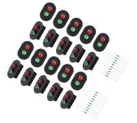 SUPVOX Modelos de Luces de Señalización Simuladas para Mesa de Arena 2 Juegos 10 Unidades Cada Uno Rojo y Verde Accesorios DIY en ABS y Acero Inoxidable para Decoración y Paisajismo