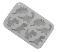 SUPVOX Molde de Silicona Antiadherente para Hornear 8 Piezas Forma de Dinosaurios, Color Transparente, Molde para Dulces y Chocolate, Apto Horno y Microondas, Adecuado Repostería