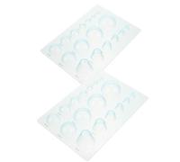 SUPVOX Moldes para Quilling de Papel 2 Piezas Plantilla Transparente Azul para Manualidades 3d Escala Herramienta Artesanal para Filigrana y Diseño Esférico de Papel