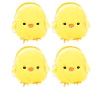 SUPVOX Monedero Forma de Pollo Amarillo de Peluche Suave, Bolso Pequeño para Monedas, Accesorio Femenino para Pascua y Viaje, Set de 4 Unidades, Color Patas Aleatorio, Color Aleatorio