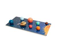 SUPVOX Montessori Puzzle Solar Sistema Madera Educativos para Aprendizaje Juguetes Infantiles Didácticos
