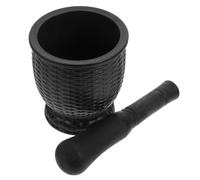 SUPVOX Mortero para Triturar Ajo de Plástico Diseño Imitación Madera, Juego Multiusos para Moler Especias en Cocina Doméstica, Herramienta Ergonómica Segura y Práctica