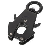 SUPVOX Mosquetón Giratorio Metálico Negro Mate 15 Mm para Correa de Perro Hebilla de Liberación Rápida, Gancho Resistente para Accesorios de Mascotas, Seguro para Paseos y Uso al Aire