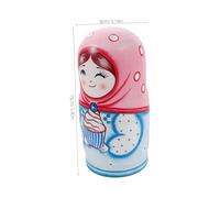 SUPVOX Muñecas Rusas de Madera Pintadas Mano Juego de para Decoración Hogar Interacción Familiar y Juguete Apilable Artístico