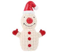 SUPVOX Muñeco de Nieve de Látex Blanco para Perros Sonido Chirriante Juguete Masticable Navideño Interactivo para Cachorros Accesorio Divertido para Mascotas en Navidad