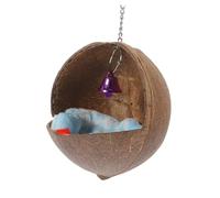 SUPVOX Nido Colgante Natural para Pájaros y Loros con Campana Decorativa Diseño Resistente Al Desgaste y Estructura Sólida Adecuado para Jardín o Patio