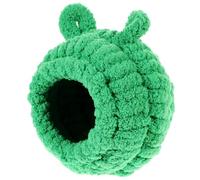 SUPVOX Nido para Dormir Loro Colgante Cálido de Felpa Verde Orejas Cama para Pájaros Pequeña para Jaula Uso Interior Mascotas Aves