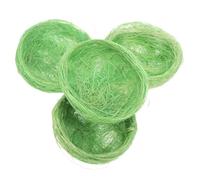 SUPVOX Nido para Pájaros De Yute Grueso Tejida a Mano, Decorativo, Tamaño 7 Cm, Kit 4 Piezas para Jardín y Jaulas, Adecuado para Periquitos y Aves