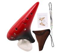 SUPVOX Ocarina Cerámica Instrumento Musical C para Principiantes con Soporte Expositor y Funda Protectora y Versátil para Diversas Técnicas y Géneros Musicales