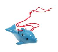 SUPVOX Ocarina De Cerámica Para Principiantes De 6 Agujeros, Mini Ocarina Alto Azul Claro, Instrumento De Viento Portátil Adecuado Para Práctica Educativa