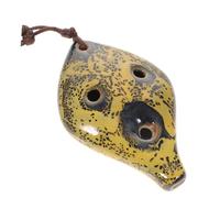 SUPVOX Ocarina de Porcelana Color Claro Forma de Hoja y 6 Agujeros para Niños Principiantes, Instrumento Musical Portátil Tonos Extraordinarios y Sonido Maravilloso