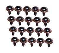 SUPVOX Ojos de Seguridad Marrones para Manualidades 20 Unidades de 28 MM Plástico con Arandelas Ideales para Amigurumi Peluches y Muñecas Ojos Falsos para Halloween y Proyectos