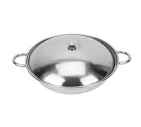SUPVOX Olla de Alcohol Espesado de Acero Inoxidable 26 Cm Tapa, Sartén para Cocinar y Calentar en Estufa para Hogar, Utensilios de Cocina Multifuncional Resistente y Fácil de Limpiar