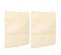 SUPVOX Organizador Colgante para Armario 2 Piezas Beige, Bolsa de Almacenamiento Multifunción 8 Compartimentos, Tejido Transpirable para Ropa Interior y Calcetines, Accesorio Práctico
