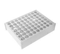 SUPVOX Organizador de Pintura Vertical para Manualidades 63 Orificios Estante de Almacenamiento de Plástico Resistente para Pinturas al Óleo y Spray Soporte Montado en Pared para