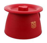 SUPVOX Orinal Portátil Plástico Pp Rojo, Urinario Unisex con Base Antideslizante para Entrenamiento de Baño y Viaje, Cubo de Orina Pequeño y Fácil de Limpiar para Uso Infantil