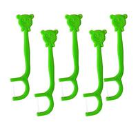 SUPVOX Palillos De Hilo Dental Para Niños Con Mango De Dibujos Animados Portátil Y Antideslizante 2.32 Pulgadas 100 Unidades Limpieza Interdental Infantil