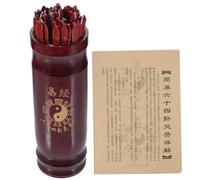 SUPVOX Palos De Adivinación Chinos con Cubo Palos De Fortuna De Bambú Kit De Suministros para Divinatorios Casa con Libro Guía Práctico y Portátil para Reunión Familiar