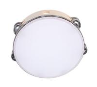 SUPVOX pandereta con cáscara de Tamburina de clase de música alabanza de pandereta de campana sacudida a mano Tamburina de adoración