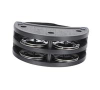 SUPVOX Pandereta de Pie con Correa Ajustable, Campana de Percusión Media Luna, Cascabeles Metálicos Dobles, Accesorio para Batería, Instrumento Musical para Uso en Escenario y Fiesta