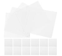 SUPVOX Paños para Pulir Joyas y Limpiar Gafas Pantallas y Relojes Paños de Microfibra 8X8 CM Blancos 50 Unidades Elimina Oxidación y Restaura Brillo Uso Hogar y Coche