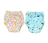 SUPVOX Pantalones de Entrenamiento para Bebés de Algodón Reutilizables y Transpirables, Pañales Lavables de Muselina 2 Piezas Talla L a Prueba de Fugas