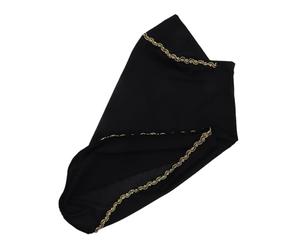 SUPVOX Pañuelo de Base Negro Bordado de Hilo Dorado Pañuelo Musulmán para Mujer para Uso Diario el Ramadán Cobertura Cabeza Cuello