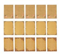 SUPVOX Papel de Carta Kraft Vintage 48 Hojas Estilo Europeo Diseño Retro de Flores y Bordes Ornamentales, Adecuado para Correspondencia, Tarjetas de Felicitación y Escritura Creativa