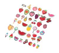 SUPVOX Parches Bordados de Dibujos Animados Forma de Cereza, Set de 40 Unidades, Parches Decorativos para Ropa Diy, Apliques para Reparación y Personalización de Prendas, Bolsos