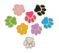 SUPVOX Parches Termoadhesivos de Patas de Mascota Bordados 3d, Paquete de 8 Unidades Multicolor, Autoadhesivos para Ropa, Mochilas, Sombreros y Jeans, Parches de Costura DIY