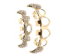 SUPVOX Parrilla Metálica Dorada Diseño Hueco de Colmillo Vampiro, Juego Decorativo para Cosplay y Halloween, Accesorio Hip Hop y Joya para Hombres y Mujeres