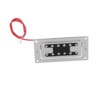 SUPVOX Pastilla y Alta Salida de Doble Bobina Humbucker para Guitarra Eléctrica Cubierta H de Metal Plata, Reducción de Ruido para Grabación y Presentaciones en