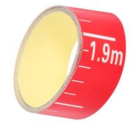 SUPVOX Pegatina Autoadhesiva Reflectante para Nivel de Agua de Piscina y Tanque, Escala Roja 3,5 Cm X 2 M, Adhesivo de Aluminio Resistente para Medición Precisa