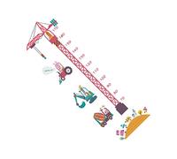 SUPVOX Pegatina De Pared Para Niños Diseño De Grúa Torre, Calcomanía Artística De Pvc, 30x90 Cm, Medidor De Altura Para Habitación Infantil, Decoración Práctica De Dormitorio 2 Piezas