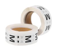 SUPVOX Pegatinas Adhesivas Redondas para Tallas de Ropa 500 Unidades por Rollo Tamaño M, Etiquetas Autoadhesivas Prácticas para Guantes, Camisetas y Abrigos, Pack 2 Rollos