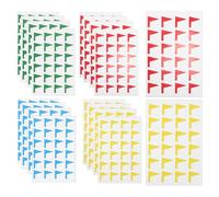 SUPVOX Pegatinas Autoadhesivas Decorativas de Banderitas Multicolor, 288 Unidades para Planificadores y Mapas, Etiquetas Material Escolar, Ideales para Aprendizaje y Color Aleatorio