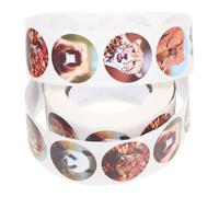 SUPVOX Pegatinas de Animales Adhesivas, 500 Unidades en 1 Rollo, Calcomanías Motivacionales para Profesores, Etiquetas de Papel Removibles para Recompensas Escolares y Manualidades